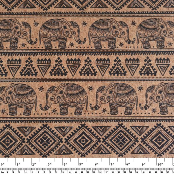 Elephants – Cork Fabric