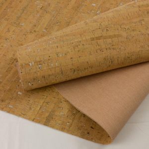 Natural with Silver – Cork Fabric