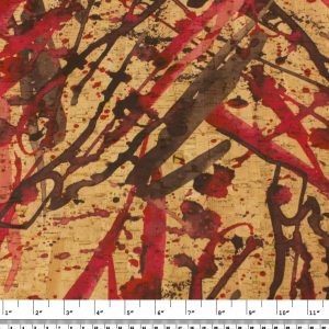 Red Drizzle – Cork Fabric