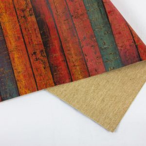 Printed Cork - Rainbow Wood
