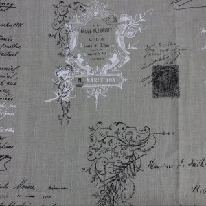 French Fabric - Manuscript Natural