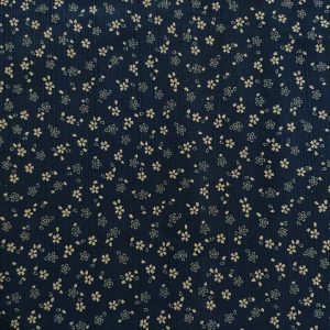 Japanese Prints – Geometric Floral – Navy/Brown
