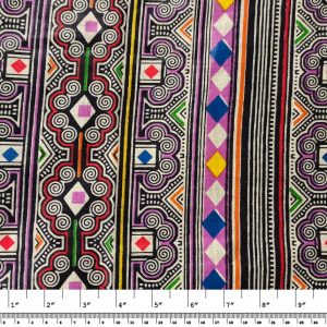 African Wax Print Fabric – Tribal Stripes