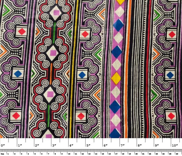 African Wax Print Fabric – Tribal Stripes