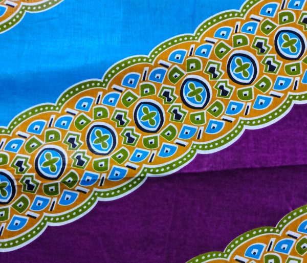African Wax Print Fabric – Mari Diagonal Stripe