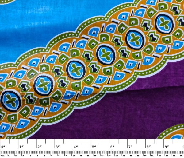 African Wax Print Fabric – Mari Diagonal Stripe