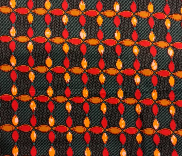 African Wax Print Fabric – Block Flowers