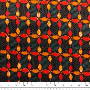 African Wax Print Fabric – Block Flowers