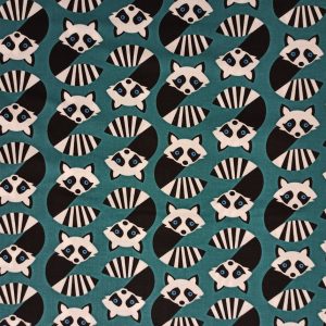 Wild About You – Geometric Raccoons by Timeless Treasures