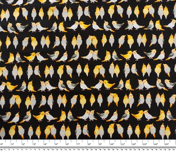 Cockatiels by Cosmo Textiles Japan