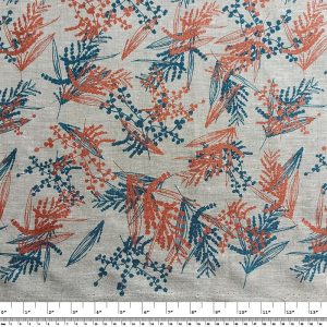 Mixed Wattle in Sea Blue and Copper – Femke Textiles
