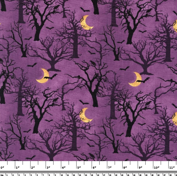 Spooky Night Purple Forest