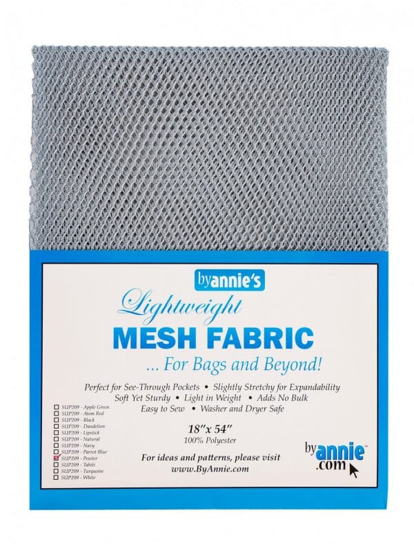 Lightweight Mesh Fabric Pewter 18″x54″