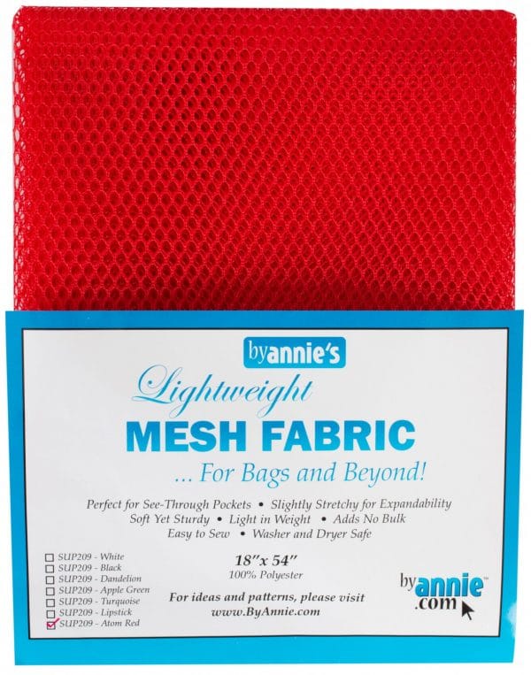 Lightweight Mesh Fabric Atomic Red 18″x54″