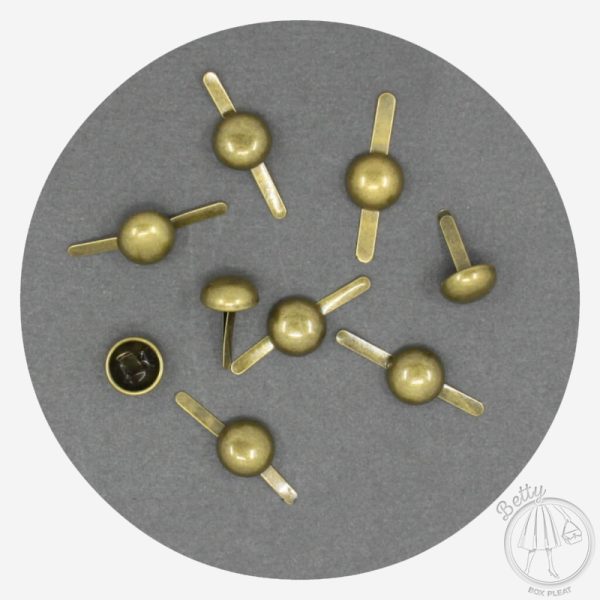 12mm (1/2in) Dome Purse Feet – Antique Brass – 6 Pack
