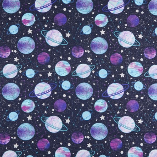 Starlight Planets Glitter – Navy by 3 Wishes