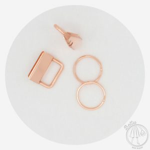 25mm (1in) Key Fob Clasp – Rose Gold – 2 Pack