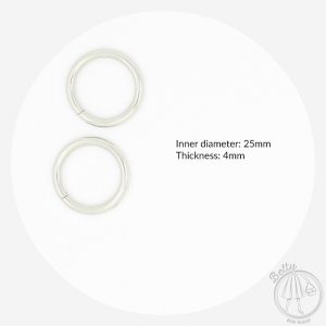 25mm (1in) O Ring – Silver – 10 Pack