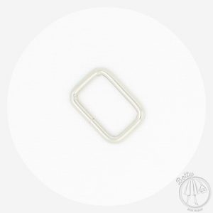 25mm (1in) Rectangle Ring – Silver – 2 Pack