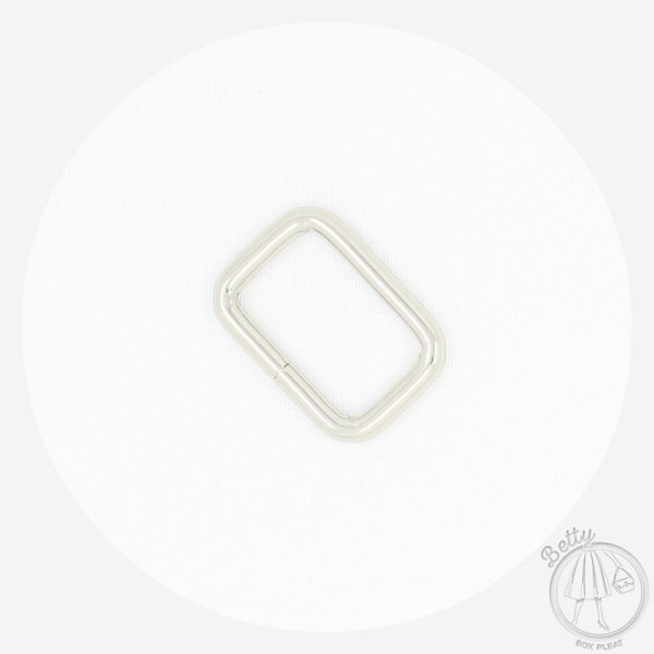 25mm (1in) Rectangle Ring – Silver – 10 Pack