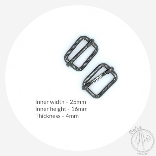 25mm (1in) Slide – Gunmetal – 2 Pack