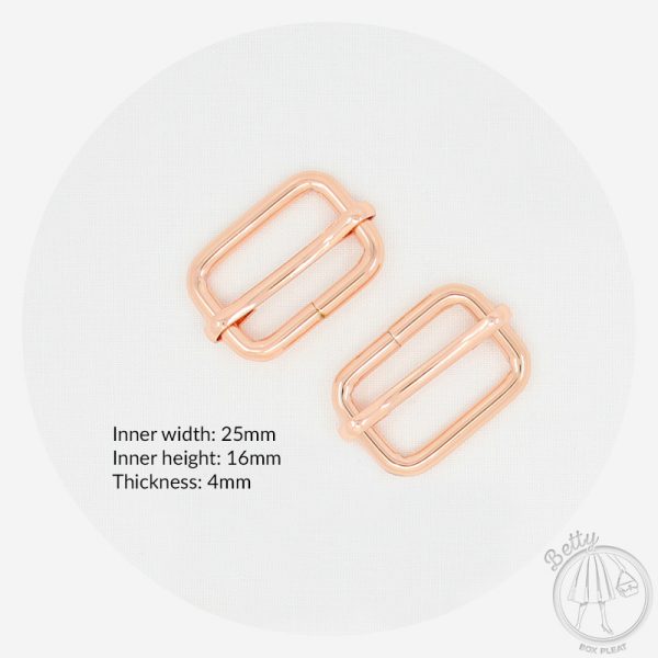 25mm (1in) Slide – Rose Gold – 2 Pack