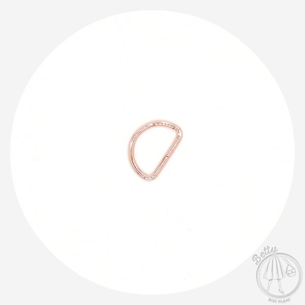 32mm (1 1/4in) D Ring – Rose Gold – 10 Pack