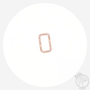32mm (1 1/4in) Rectangle Ring – Rose Gold – 10 Pack