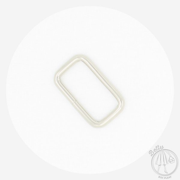 32mm (1 1/4in) Rectangle Ring – Silver – 2 Pack