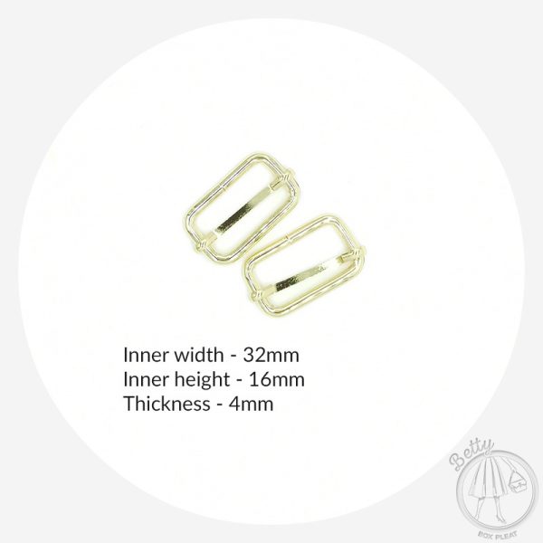 32mm (1 1/4in) Slide – Gold – 2 Pack