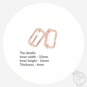 32mm (1 1/4in) Slide – Rose Gold – 10 Pack