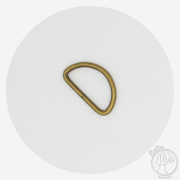 38mm (1 1/2in) D-Ring – Antique Brass – 2 Pack