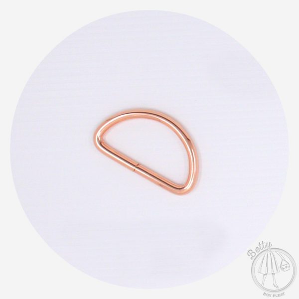 38mm (1 1/2in) D-Ring – Rose Gold – 10 Pack