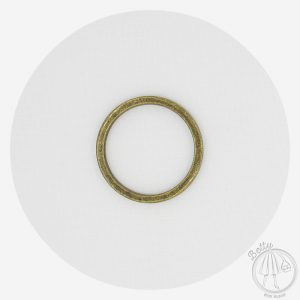 38mm (1 1/2in) Alloy O-Ring – Antique Brass – 2 Pack