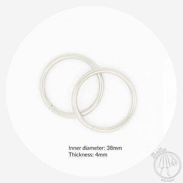 38mm (1 1/2in) O Ring – Silver – 10 Pack