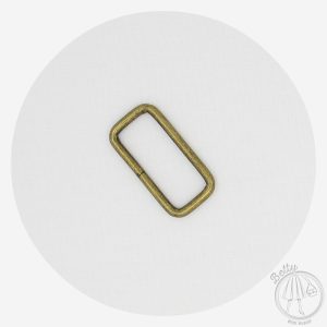 38mm (1 1/2in) Rectangle Ring – Antique Brass – 2 Pack