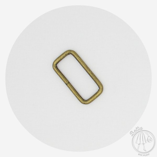 38mm (1 1/2in) Rectangle Ring – Antique Brass – 2 Pack