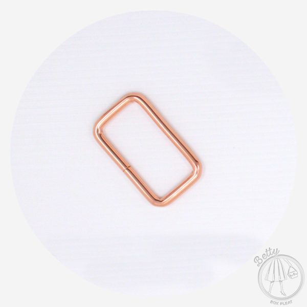 38mm (1 1/2in) Rectangle Ring – Rose Gold – 2 Pack
