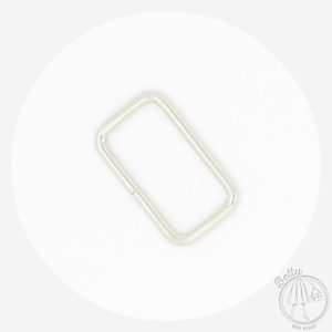 38mm (1 1/2in) Rectangle Ring – Silver – 10 Pack