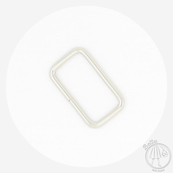 38mm (1 1/2in) Rectangle Ring – Silver – 2 Pack