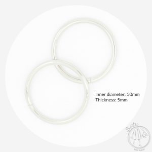 50mm (2in) O Ring – Silver – 10 Pack