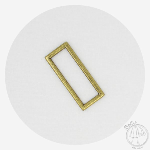 50mm (2in) Alloy Rectangle Ring – Antique Brass – 10 Pack