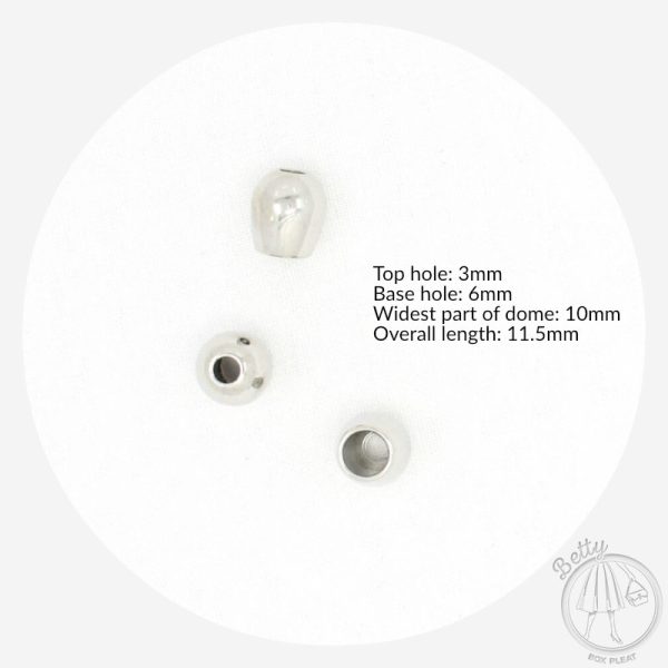 Dome Cord End – Silver – 4 Pack