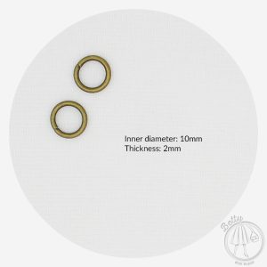 10mm (3/8in) O Ring – Antique Brass – 2 Pack