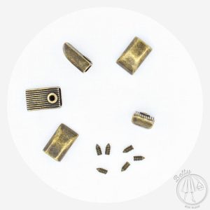 Zip Ends – Antique Brass – 5 Pack
