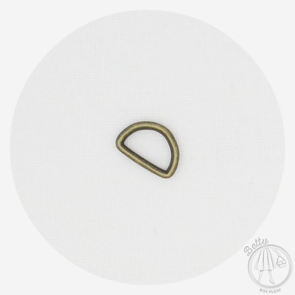 12mm (1/2in) D Ring – Antique Brass – 2 Pack
