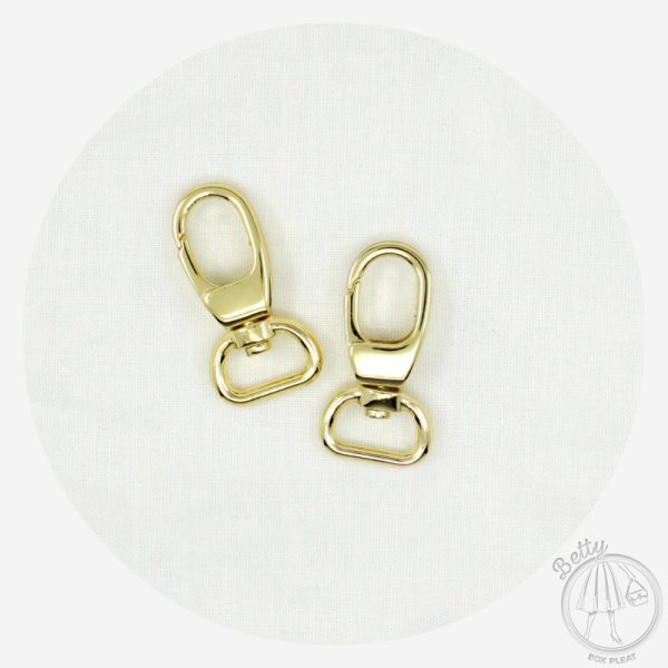 12mm (1/2in) Swivel Hook – Gold – 2 Pack