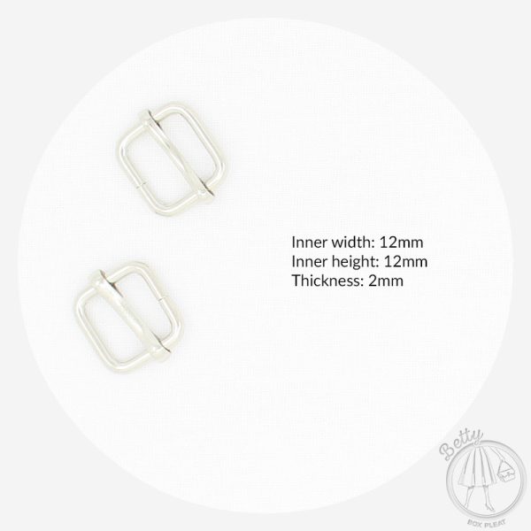 12mm (1/2in) Slide – Silver – 10 Pack
