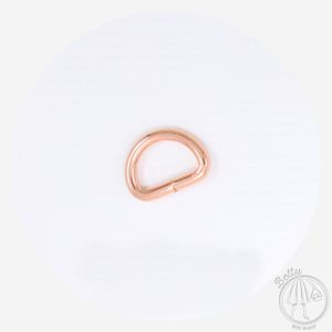 16mm (5/8in) D Ring – Rose Gold – 2 Pack