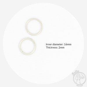 16mm (5/8in) O Ring – Silver – 10 Pack